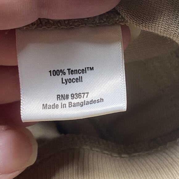 St John's Bay Wide Leg Crop Pants Women's Size 2X Pull On Tencel Beige Biscotti - Picture 5 of 7